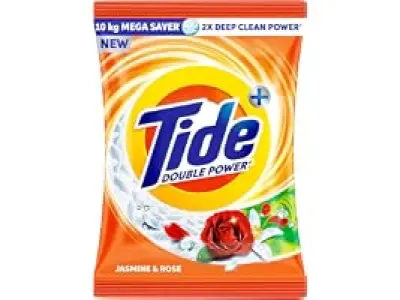 Tide Plus Detergent Washing Powder - 10kg Mega Saver Pack | Jasmine & Rose Fragrance | Removes