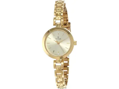 Titan Karishma Analog Champagne Dial Women's Watch