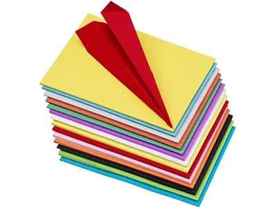 OFIXO 100 Pieces Colour Sheets Copy Printing Papers/Art and Craft Paper A4 Sheets Double Sided