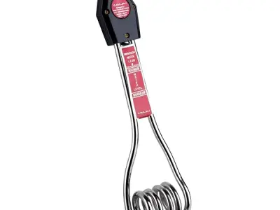 Bajaj Immersion 1500 Watts Water Heater Rod | Nickel Plated Heating| ISI Certified | 2 Years Warranty | Silver