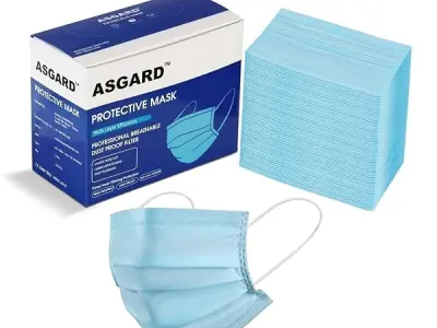 ASGARD Melt-Blown Fabric Disposable Face Mask with Nose Clip for Unisex