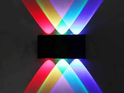 FILLISKA® LED Outdoor UP Down Wall Light, IP-65 Waterproof & Shockproof Body. (3+3 RGB)(2 Year Warranty)
