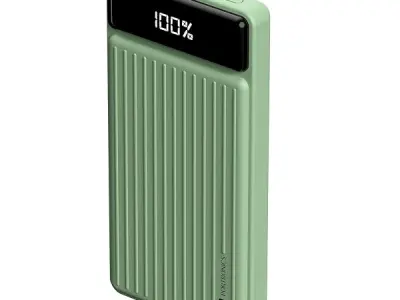 Portronics Luxcell B 10K 10000 mAh 22.5W Fast Charging Power Bank, Ultra Slim Power Bank with Mach USB-A Output, Type C PD Output, Type C Input, Wake Up Button(Green)