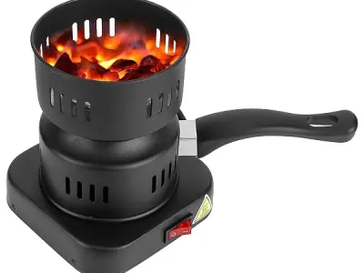 Nivaara Charcoal Burner Heater, Stove Electric Camping Cooking Stove, Charcoal Electric Coal, Lighter Electric Sigdi, Metal Hotplat,Black
