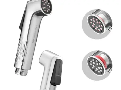 WaterScience NeverBlock™ Health Faucet for Toilet | Jet Spray | Self-Cleaning | Without Hose | Up to 40% Water Saving | Chrome Finish - PURO-HFS-625