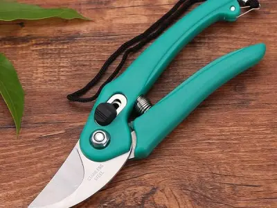 Cinagro Hand Pruner with Steel Blade, Non-Slip Ergonomic Handle, Assorted | Plant Cutter Tool with Safety Lock for Trimming Grass and Wood Branches