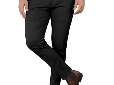 Mehrang Men's Stretchable Stretchable Formal Pant Trousers | Stylish Slim Fit Men's Wear Trousers for Office or Party | Polycotton Knitted Fabric