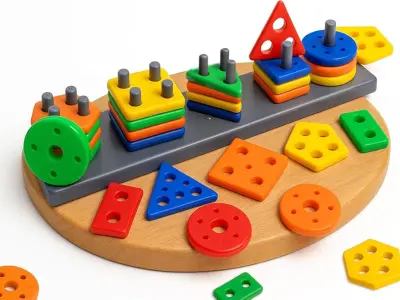 Novo Baby Smart Activity Fun&Learning Blocks Geometrics, Educational & Learning Sorter Toys, Co