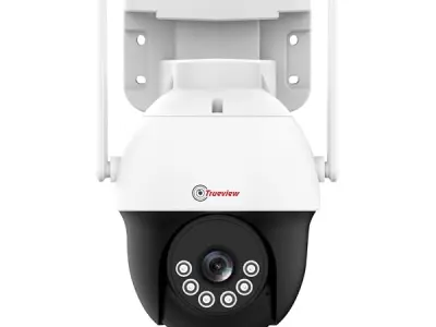 Trueview 3MP 4G Mini PT Security Camera with SIM Support | All-Time Color Vision | 360° Pan | Two-Way Audio | Human Detection | 256GB SD & Cloud | IP66 Waterproof | Alexa Compatibl