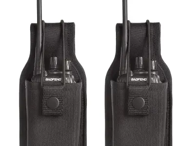 LUITON Radio Holder Radio Holster Baofeng Case Two Way Radio Pouch for Walkie Talkies Nylon Holster for Motorola Kenwood Icom HYT Arcshell Baofeng UV5R UV82 888S F8HP Retevis(2 Pac