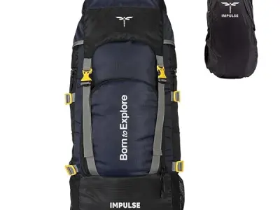 Impulse 4 Compartment Rucksack Bags 60 Litres Travel Bag For Men Tourist Bags For Travel Backpack For Hiking Trekking Bag For Men Camping Keep Discovering Light With 1 Year Warrant