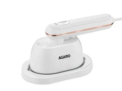 AGARO Regal Mini Garment Steamer, 1200 Watts, Wrinkle Remover, Fast Heating, Scratch Resistant Titanium Coated Plate, 2In1 Horizontal Vertical Use