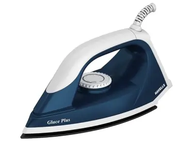Havells Glace Plus 1000 Watts Dry Iron Press| 2X Non Stick Greblon Coating from Germany| 2X ISI Certified Safety & Performance| Fire Retardant Body| 2 Years Door Step Warranty by H