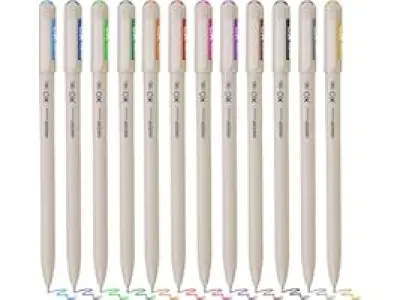 Hauser XO Multicolor Gel Pen with Hard Box Case | Sleek Body & Minimalistic Design | Matt Finis