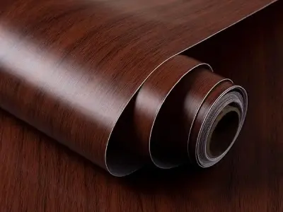 HOMEMATES Self Adhesive Waterproof Wooden Wallpaper Kitchen Wall Stickers DIY PVC Shelf Furniture, Almirah, Table Top, Wardrobe, Kitchen Decal (18 x 120 Inch)