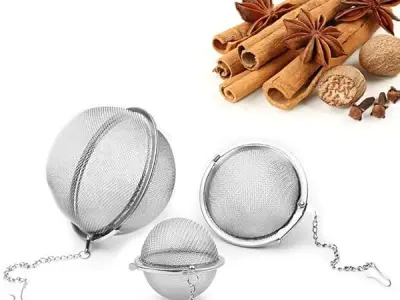 Viraaji Reusable Stainless Steel Tea Infuser Ball Set (Pack of 3) Mesh Tea Strainer with Chain Hook for Loose Leaf Tea, Herbs & Spices Small Medium Large Tea Filter for Cup, Teapot