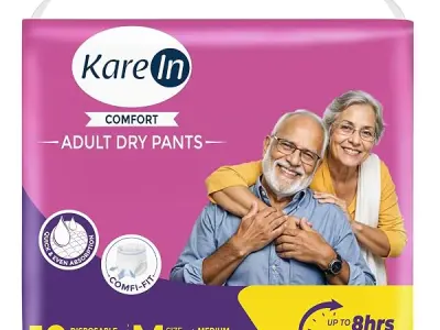 Karein Comfort Adult Diaper Pant M Size, Medium, Waist (75-100 cm 30"-40"), 10 Unit, Long Protection Hour, Unisex, Quick & Even Absorption, Anti-Bacterial, Leakproof, Odour Control