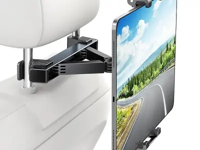 Uniwit Car Backseat Headrest Mount/Holder-Car Trip Essentials for Kids,360°Rotation,Compatible for Tablet/iPad,Samsung Tab,Cellphones and Other 4.7"-12.9" Devices.
