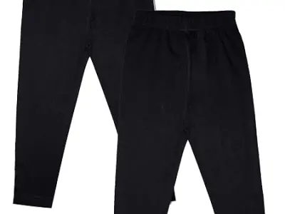 KiddoPanti Girls Solid Ankle Length Leggings | Super Soft & Stretchable Cotton Spandex | Comfortable Fit with Elastic Waistband | Everyday Wear