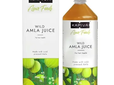 Kapiva Wild Amla Juice (1L) | Suitable for Healthy Hair & Skin | Natural Source of Vitamin C | Organic & Natural Juice Made with Cold Pressed Amla from Pratapgarh | No Added Sugar
