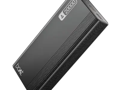 boAt (2026 Launch) Energyshroom PB401 20000 mAh 22.5W Fast Charging Power Bank (4X Output Ports, Supports Android, iPhone, Tablets, Earbuds, etc.), USB Type C (Onyx Black)