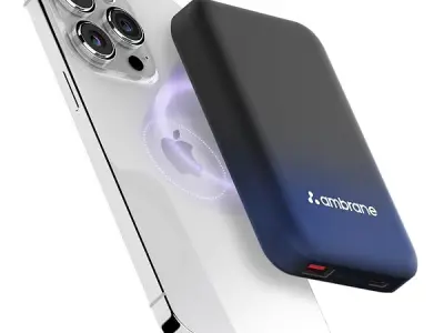 Ambrane Magsafe Wireless 10000Mah Fast Charging USB Type-C Input Power Bank