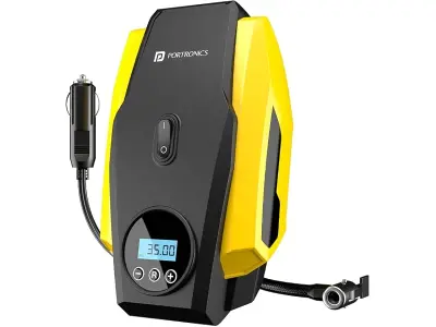 Portronics Vayu Lite Portable Tyre Inflator for Car, Bike, Cycle with 150 PSI Pressure, Digital