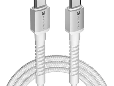 Portronics Konnect X 60W Type C to Type C Unbreakable Nylon Braided Cable