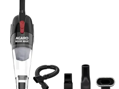 AGARO Regal 800 Watts Handheld Vacuum Cleaner, for Home Use, Dry Vacuuming, 6.5 kPa Suction Power, Lightweight, Lightweight & Durable Body, Small/Mini Size (Black)