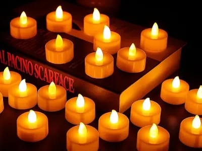 Oblivion Pack of 06 LED Tealight Candles – Battery Operated Flameless & Smokeless Decorative Diyas for Diwali, Pooja & Home Decoration, Warm Yellow Tea Lights for Festival & Party