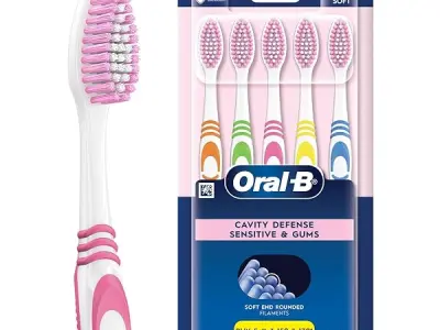 Oral-B Everyday Care Ultra Soft Toothbrush For Adults, Ultra Soft Bristles For Senstive Teeth, Tooth Brush Set, Oral B Dentist Recommended Brand (Super Saver Family Pack of 5),manu