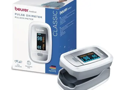 Beurer German Engineering PO 30 Pulse Oximeter I Displays Blood Oxygen Saturation (SPO2) and Heart Rate (Pulse) I Highly Reliable I Tip Oximeter with colour display and 4 Rotation