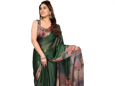 MIRCHI FASHION Saree for Woman Chiffon Tie Dye Printed | Lightweight Daily Wear Women's Sari wi