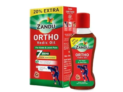 Zandu Ortho Vedic Oil - 120ml | Ayurvedic Oil for Relief from Knee and Joint Pain,Muscle Pain, Osteoarthritis Visible Improvement in 7 days
