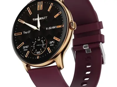Fire-Boltt Phoenix Pro Round Smart Watch 1.39" HD Display with Bluetooth Calling, AI Voice Assistant, SpO2 & Heart Rate Monitor, 120+ Sports Modes, IP67 Waterproof Smartwatch for M