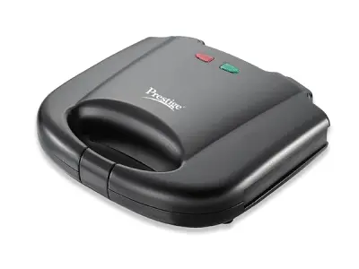 Prestige PGMFB 800 Watt Grill Sandwich Toaster with Fixed Grill Plates, Black
