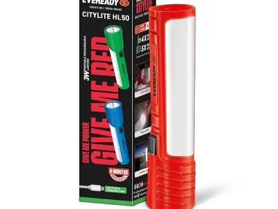 Eveready CITYLITE HL50 Rechargeable LED Emergency Lantern, 220 Lumen | Bright 220 Lumen Output, Long Battery Backup, Ideal for Home, Camping & Power Cuts