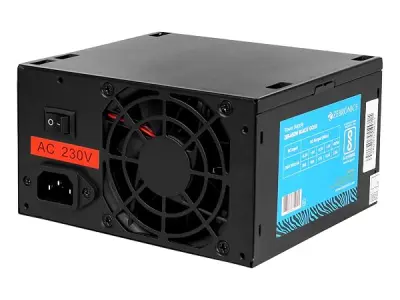 Zebronics 450W Black Gold Power Supply with 3X SATA connectors, 2X Molex, 80mm Built-in Fan, Extra Long Cables, 1.2 Meter Power Cable and Suitable for Regular use Computers