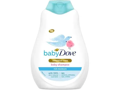 Baby Dove Shampoo 400 ml, Mild No Tears Rich Moisture Baby Shampoo for kids, Gentle Care for Ba