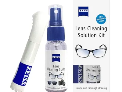 ZEISS Lens Cleaning Solution Kit 30ml with Microfiber Cloth- Pack of 1 | Perfect Lens Cleaner for Spectacles, Eyeglasses, Sunglasses, Camera Lenses and Binoculars