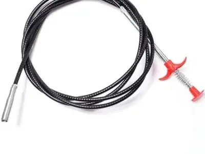 On cart Stainless Steel Drain Pipe Cleaning Spring Stick,Hair Catching Pipe Cleaning Claw Wire,Sink Stick Sewer Sink Tub Dredge Remover,Spring Drain Basin Cleaner Tool(160 Cm) (1)