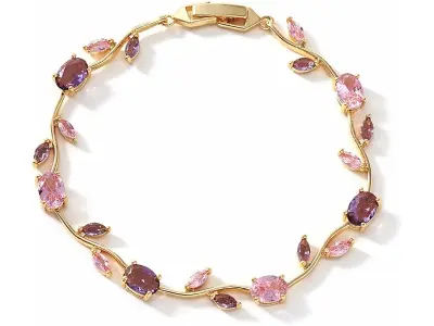 Shining Diva Fashion Tulip Bracelet for Women, Floral Crystal, Anti Tarnish Jewellery Latest St