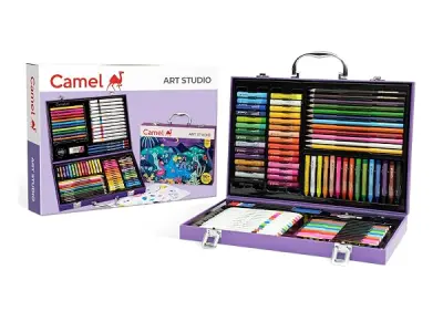 Camel Art Studio Set | Reusable Briefcase Pack