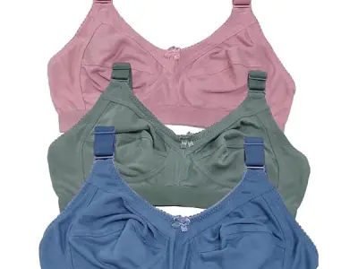 FUNAHME Women's Cotton Full Coverage Non-Padded Wirefree T-Shirt Bra Combo