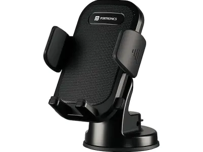 Portronics Clamp M4 Car Phone Holder Stand with 360 Degree Rotation