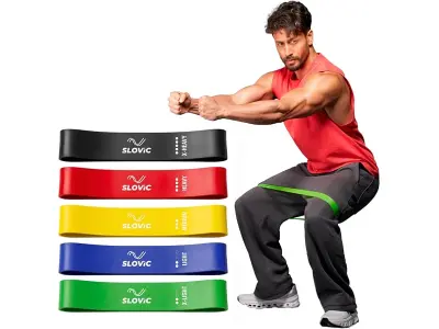 SLOVIC Resistance Bands Mini Loop |Hip Band for Women & Men for Hip, Glutes, Legs and Squats Ex