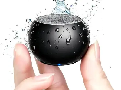 JAMPOD JBL Mini Bluetooth Speaker Ultra Wireless Speaker with Heavy Metal Electroplating | Round Mini Speaker, Power Button Controlled, Long Battery Backup & Quick Charge-Multicolo