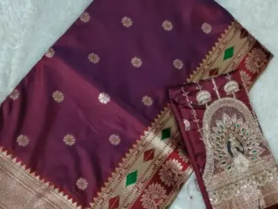 Kundan silk saree