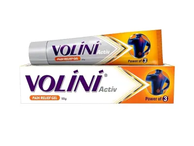 Volini Activ Pain Relief Gel 50 g | Quick Relief from Back Pain, Neck/Shoulder Pain, Sprain & Joint Pain | With Powerful Ingredients – Gandhapura Oil, Pudina Satva, Shallaki Gum &