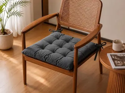 BSB HOME Chair Pad Cushion with Tie Straps,Thick Tufted Seat Cushion for Dining,Office & Wooden Chairs,Soft Comfortable Chair Seat Pad with Durable Stitching,16 x 16 Inches(41 x 41